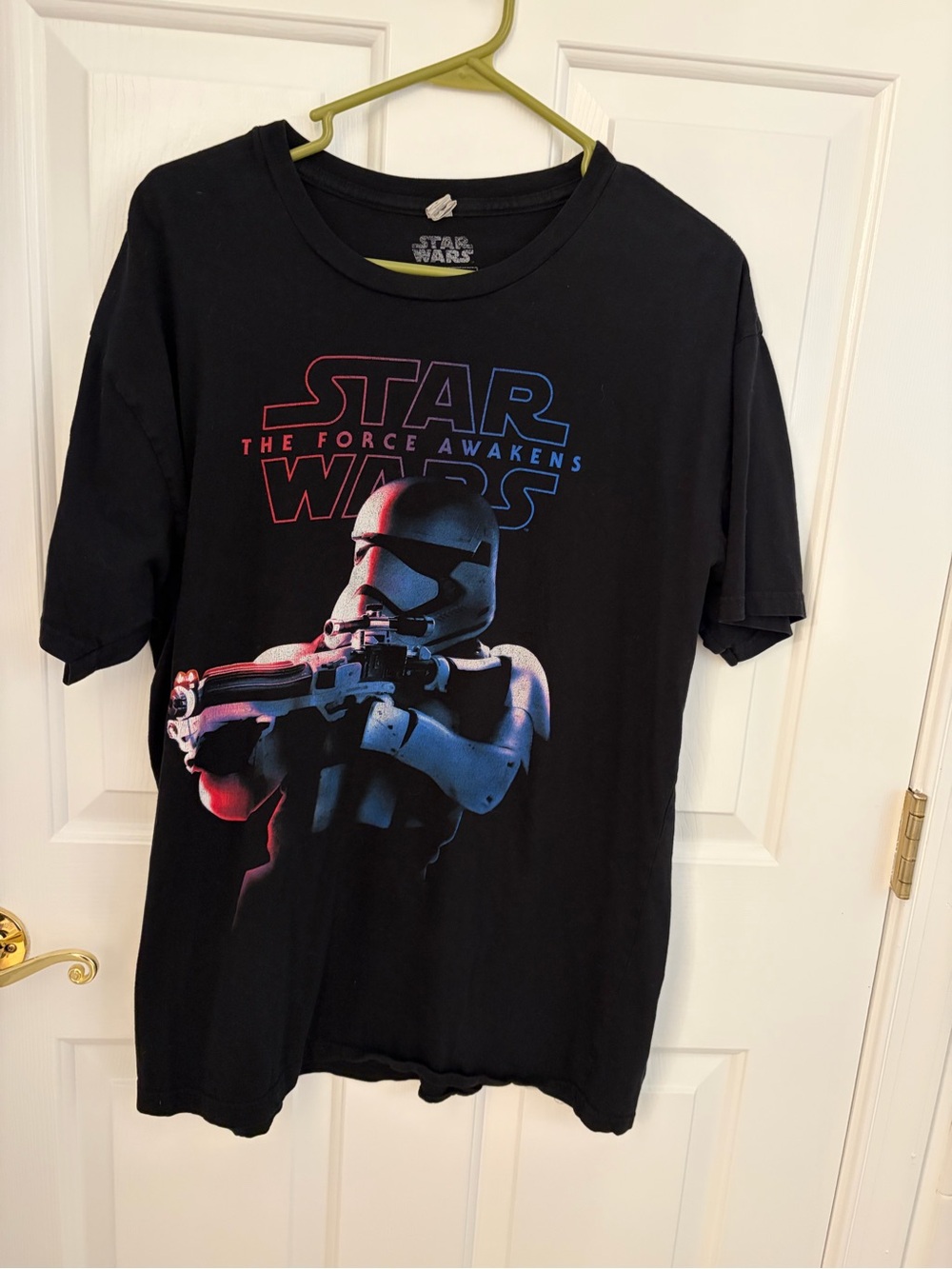 Star Wars mens Black 'The Force Awakens' Stormtrooper Graphic Tee
